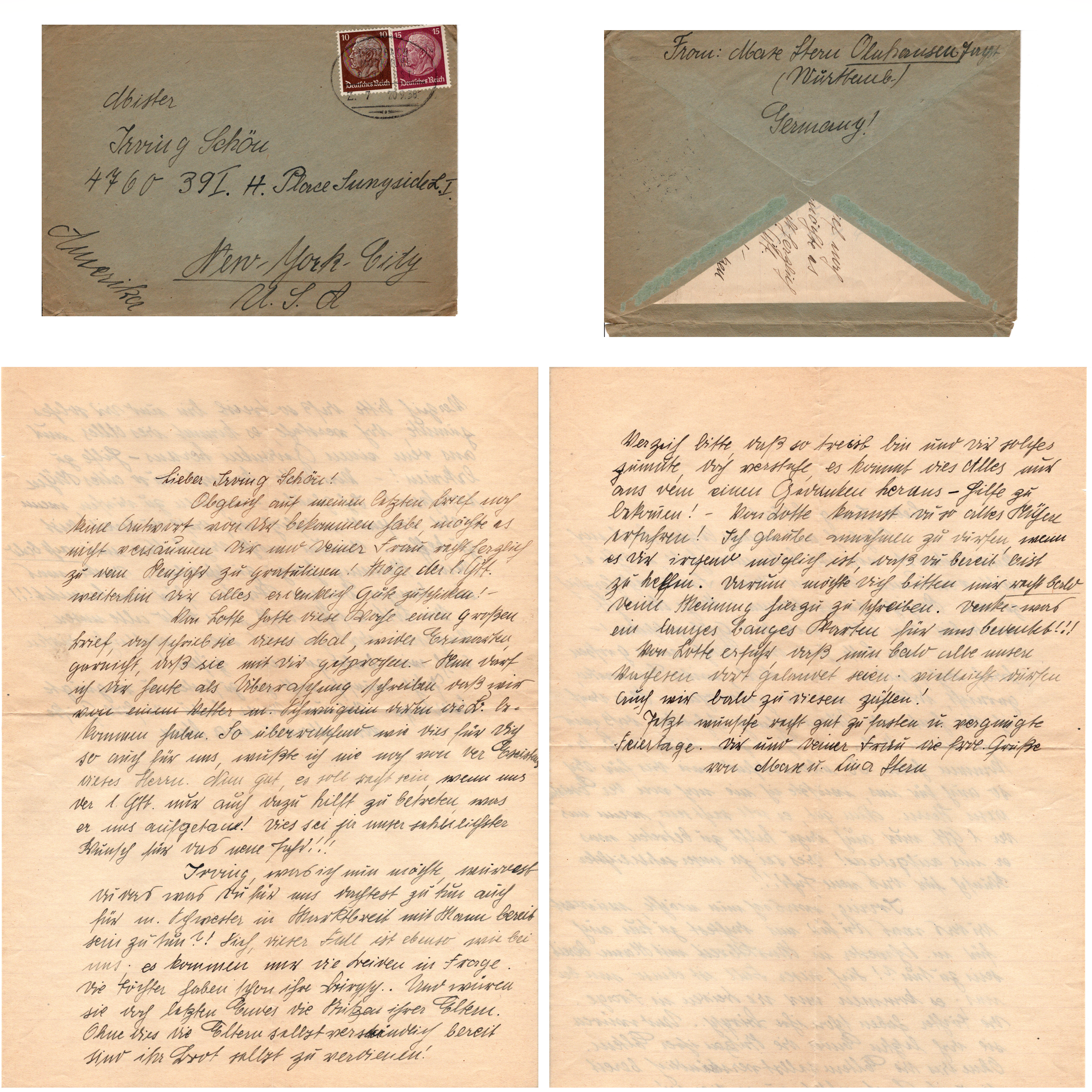 Letter to Irving from Mare Fleru
